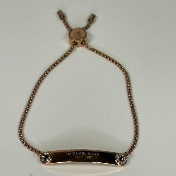 Michael Kors Haute Plaque Rose Gold Slider Bracelet - Picture 4 of 5